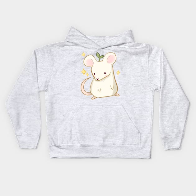 Cute Mouse illustration Kids Hoodie by Mayarart